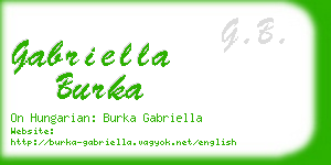 gabriella burka business card
